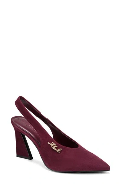 Karl Lagerfeld Paris Lauryn Slingback Pump In Burgundy