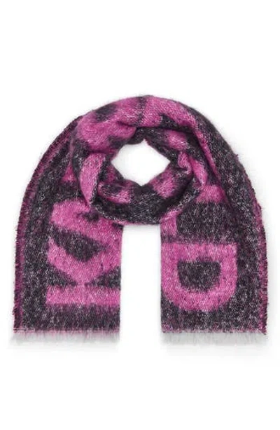 Karl Lagerfeld Paris Logo Fluffy Blanket Scarf