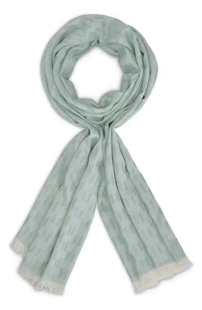Karl Lagerfeld Paris Logo Pashmina In Green
