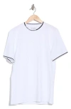 Karl Lagerfeld Paris Logo Trim Crewneck T-shirt In White