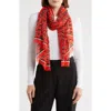 Karl Lagerfeld Paris Logo Wrap Scarf In Red