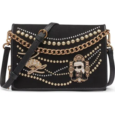 Karl Lagerfeld Paris Lourdes Crossbody In Black