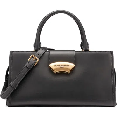 Karl Lagerfeld Paris Madelyn Satchel Bag In Black