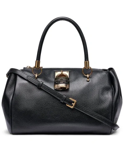 Karl Lagerfeld Paris Maelynn Satchel In Black/gold