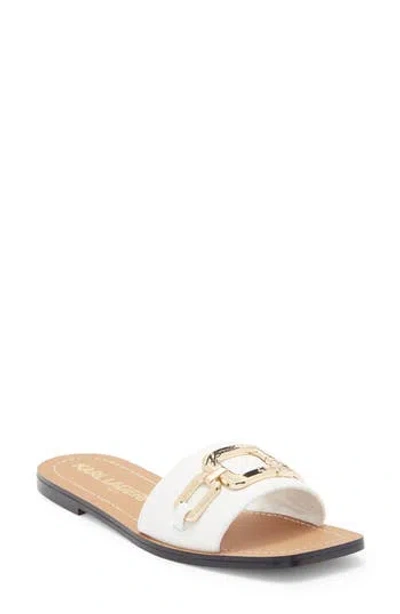Karl Lagerfeld Paris Marzella Slide Sandal In White