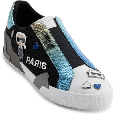 Karl Lagerfeld Paris Mavise Sneaker In Black/ Multi