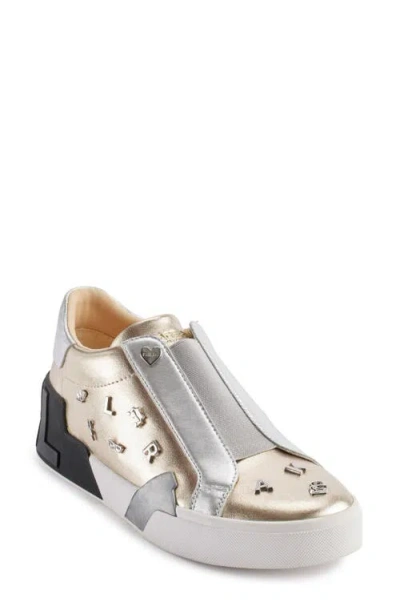 Karl Lagerfeld Paris Mavise Sneaker In Gold/silver