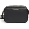 Karl Lagerfeld Paris Maybelle Camera Crossbody Bag In Black/gold