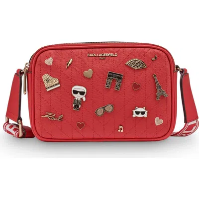 Karl Lagerfeld Paris Maybelle Crossbody In Red