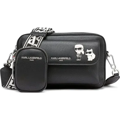 Karl Lagerfeld Paris Maybelle Crossbody In White/black