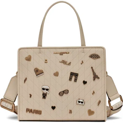 Karl Lagerfeld Paris Maybelle Satchel In Neutral