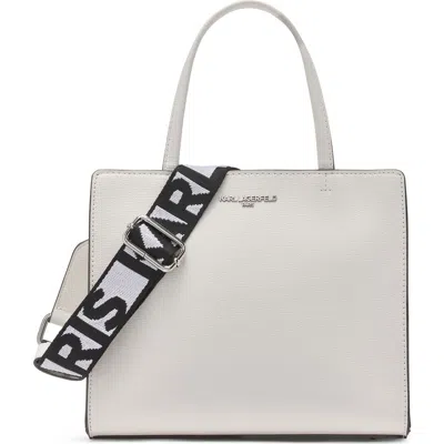 Karl Lagerfeld Paris Maybelle Satchel In Winter White
