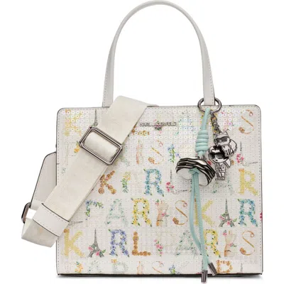 Karl Lagerfeld Paris Maybelle Sequin Kl Satchel In Multi