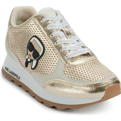 KARL LAGERFELD KARL LAGERFELD PARIS MEADE METALLIC SNEAKER