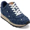 Karl Lagerfeld Paris Meaza Low Top Sneaker In Blue