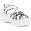 Karl Lagerfeld Paris Meddi Platform Sandal In Bright White