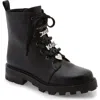 Karl Lagerfeld Paris Mela Combat Boot In Black