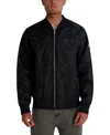 Karl Lagerfeld Camo Bomber Jacket In Black