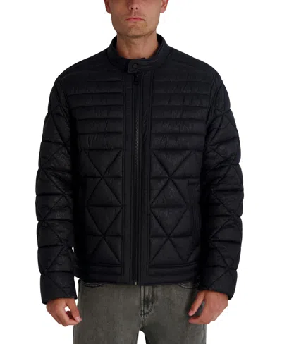 KARL LAGERFELD MEN'S GRAFFITI KARL QUILTED JACKET