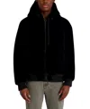 Karl Lagerfeld Paris Reversible Zip Front Faux Fur Jacket In Black