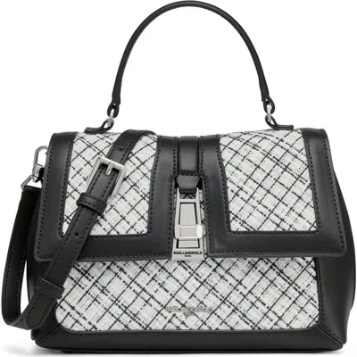 Karl Lagerfeld Paris Mercerie Crossbody In Black/white