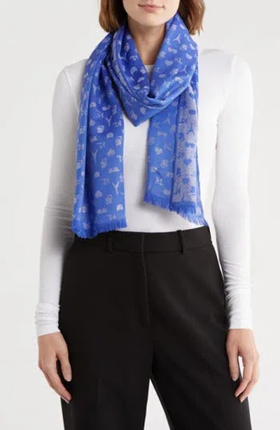 Karl Lagerfeld Paris Metallic Logo Scarf
