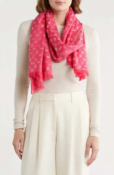 Karl Lagerfeld Paris Metallic Logo Scarf