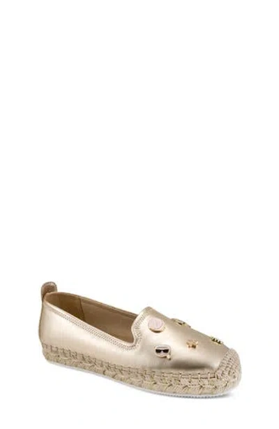 Karl Lagerfeld Paris Michaela Macaron Espadrille Flat In Gold