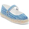 Karl Lagerfeld Paris Mikai Mary Jane Espadrille Flat In Blue