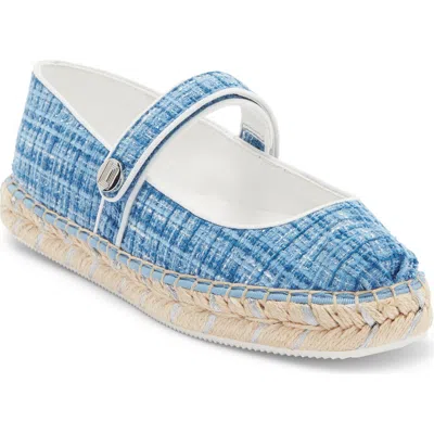 Karl Lagerfeld Paris Mikai Mary Jane Espadrille Flat In Blue