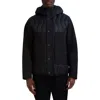 Karl Lagerfeld Men's Mixed Media Mid-weight Puffer Jacket In Black