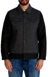 Karl Lagerfeld Men's Herringbone Jacket In Black