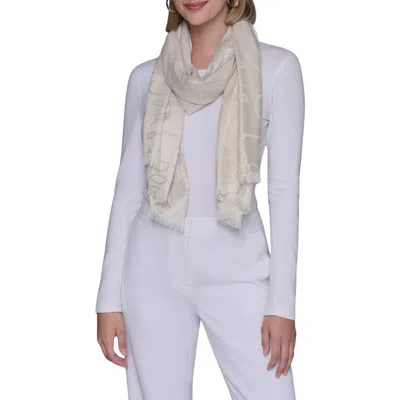 Karl Lagerfeld Paris Nautical Knots Wrap Scarf In White