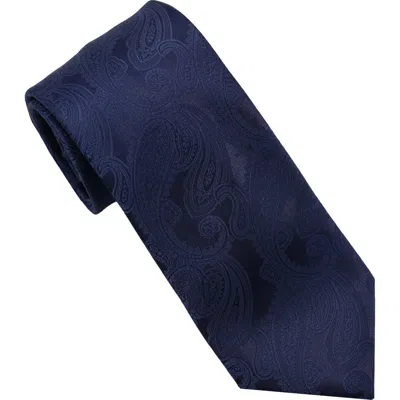 Karl Lagerfeld Paris Paisley Jacquard Tie In Blue