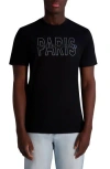 Karl Lagerfeld Paris Paris Cotton Graphic T-shirt In Black