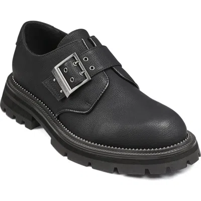 KARL LAGERFELD KARL LAGERFELD PARIS PEBBLE LEATHER MONK STRAP SHOE
