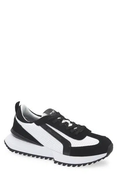 Karl Lagerfeld Paris Perforated Sneaker In Black