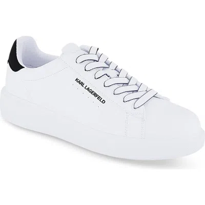 Karl Lagerfeld Paris Plain Toe Sneaker In White