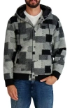 Karl Lagerfeld Patchwork Hooded Jacket In Multi