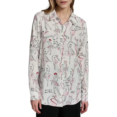 Karl Lagerfeld Paris Print Shirt In White