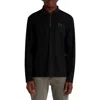 Karl Lagerfeld Paris Quarter Zip Knit Polo In Black