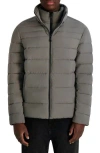 Karl Lagerfeld Paris Quilted Midweight Puffer Jacket In Gray