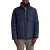 Karl Lagerfeld Men's Stand Collar Regular Fit Puffer Jacket In Blue