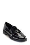 Karl Lagerfeld Womens Logo Manmade Loafers In Black/smoke