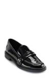 Karl Lagerfeld Womens Logo Manmade Loafers In Black/smoke