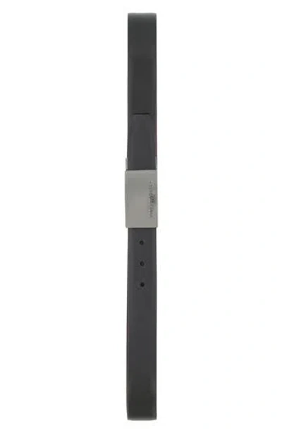 Karl Lagerfeld Paris Reversible Leather Belt In Black