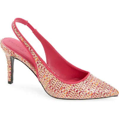 Karl Lagerfeld Paris Rosalyn Pointed Toe Slingback Pump In Pink