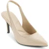 Karl Lagerfeld Paris Rosalyn Slingback Pointed Toe Pump In Dusty Nude