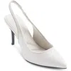 Karl Lagerfeld Paris Rosalyn Slingback Pointed Toe Pump In Soft White