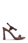 Karl Lagerfeld Paris Royale Ankle Strap Sandal In Cognac